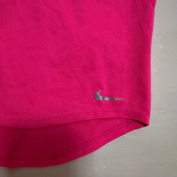 Nike Dri fit bright pink top tank lightweight breatheable fitness small stain - Picture 2 of 8